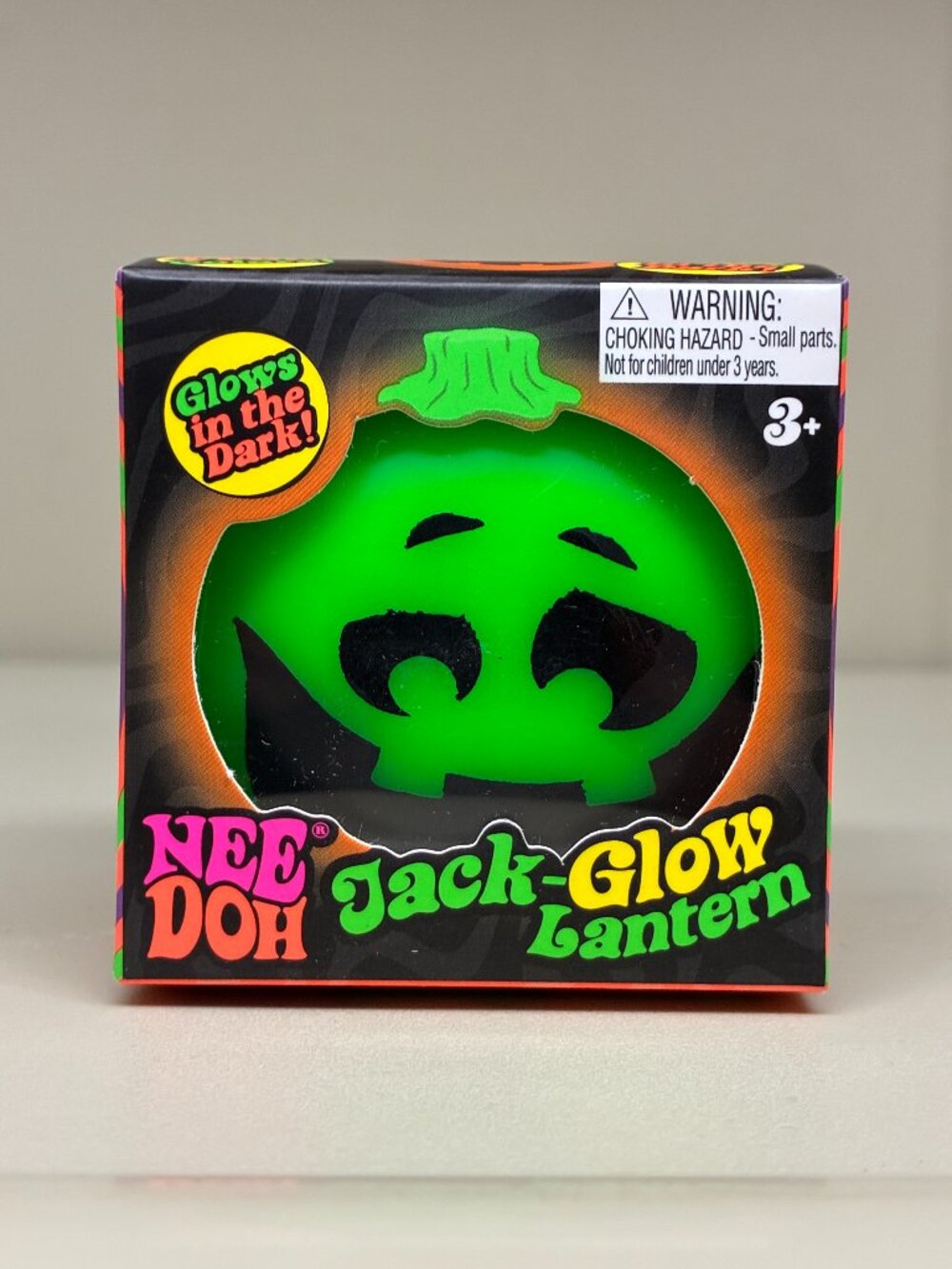Schylling Nee Doh Jack Glow Lantern Halloween Squeeze Toy Glows In The Dark